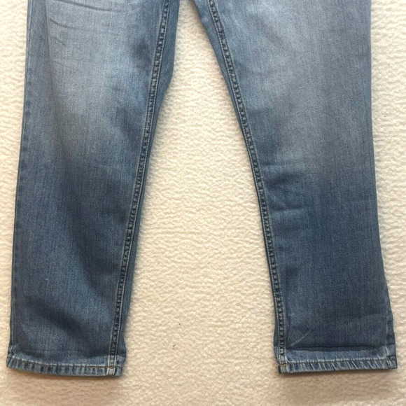 Everlane Jeans Womens 32 Blue Lightweight Relaxed Straight High Rise Organic - Picture 5 of 12